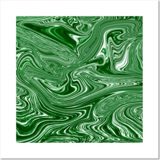 Green marble Posters and Art